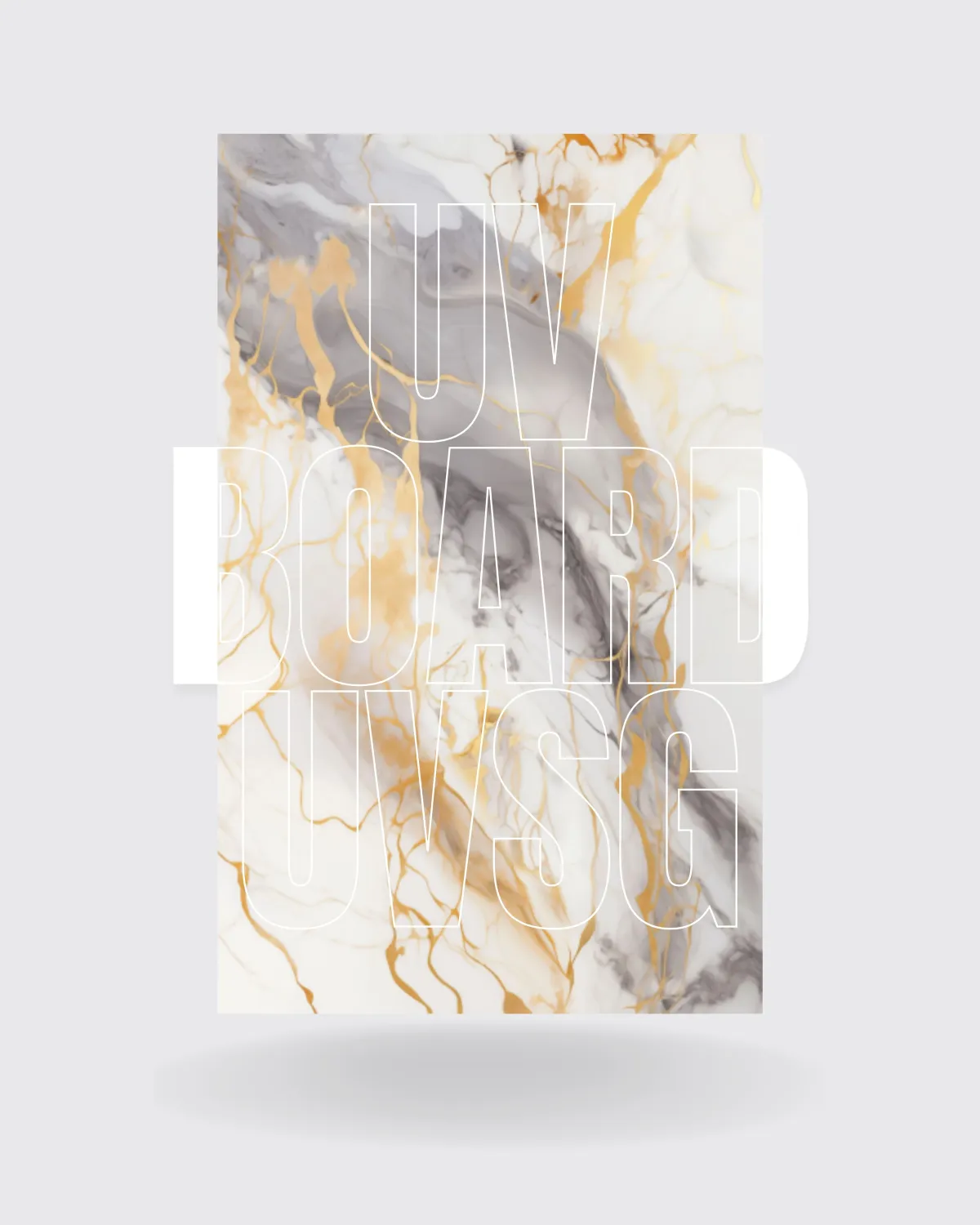 UVSILVERGOLD - UV Marble Board (Silver Gold)