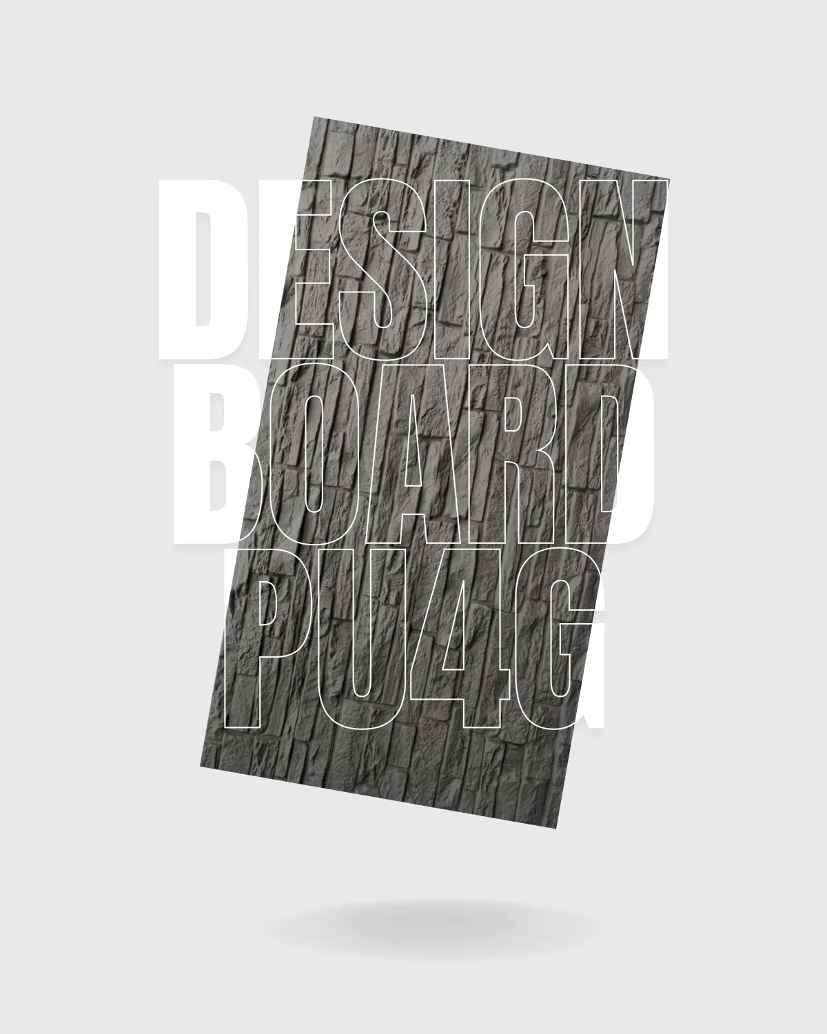 PU4G - Design Board Typ 4 - STONE (MID GRAY)
